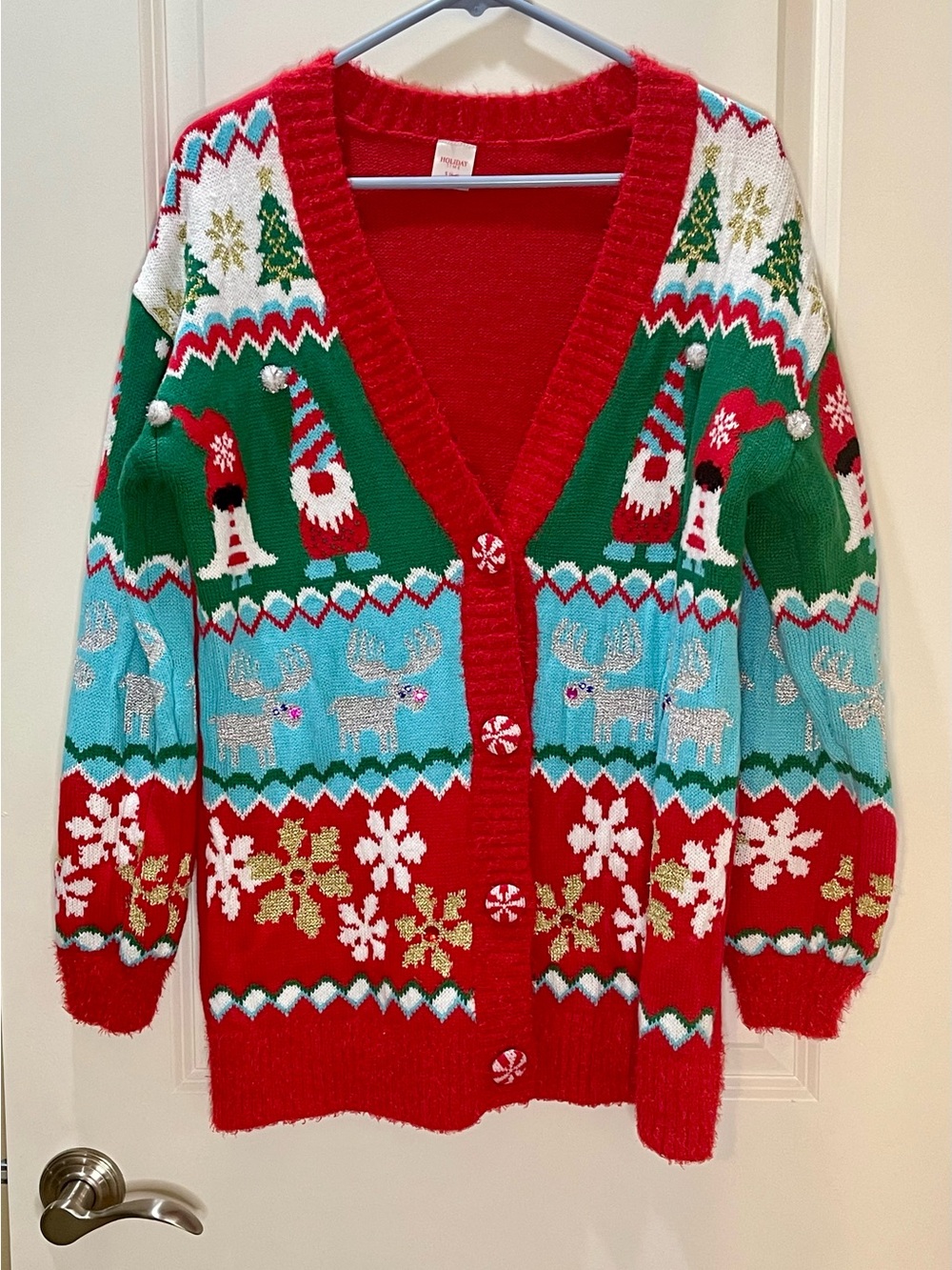Holiday Time Christmas Cardigan S